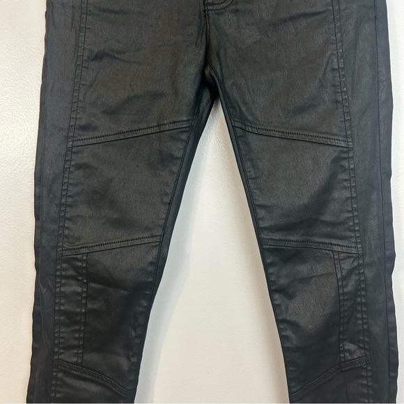 Current/Elliot Sweeney Ankle Black Coated Faux Leather Skinny Pants/Jeans Size 2 - Picture 10 of 11